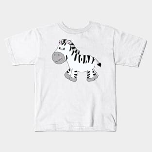 The zebra Camila is happy Kids T-Shirt